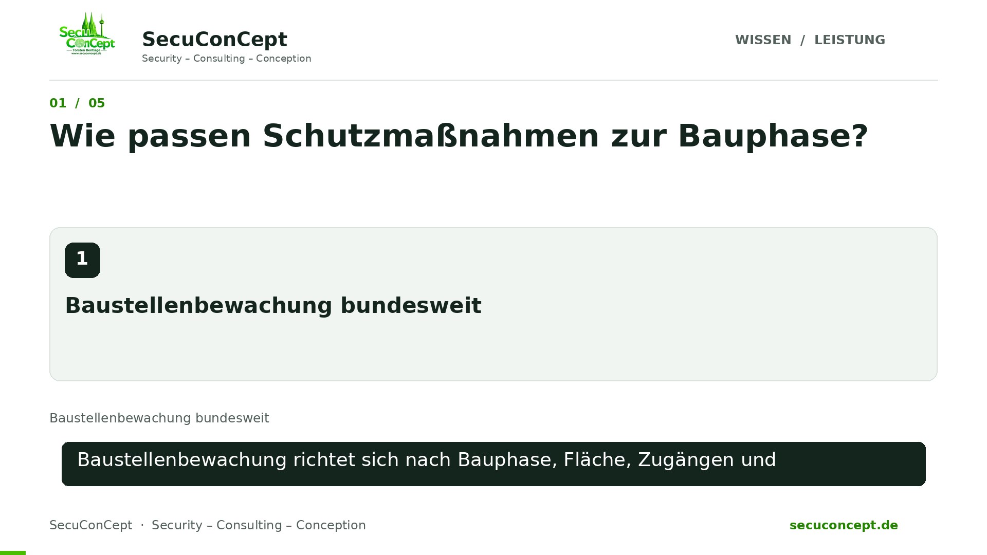 Vorschaubild: Baustellenbewachung bundesweit