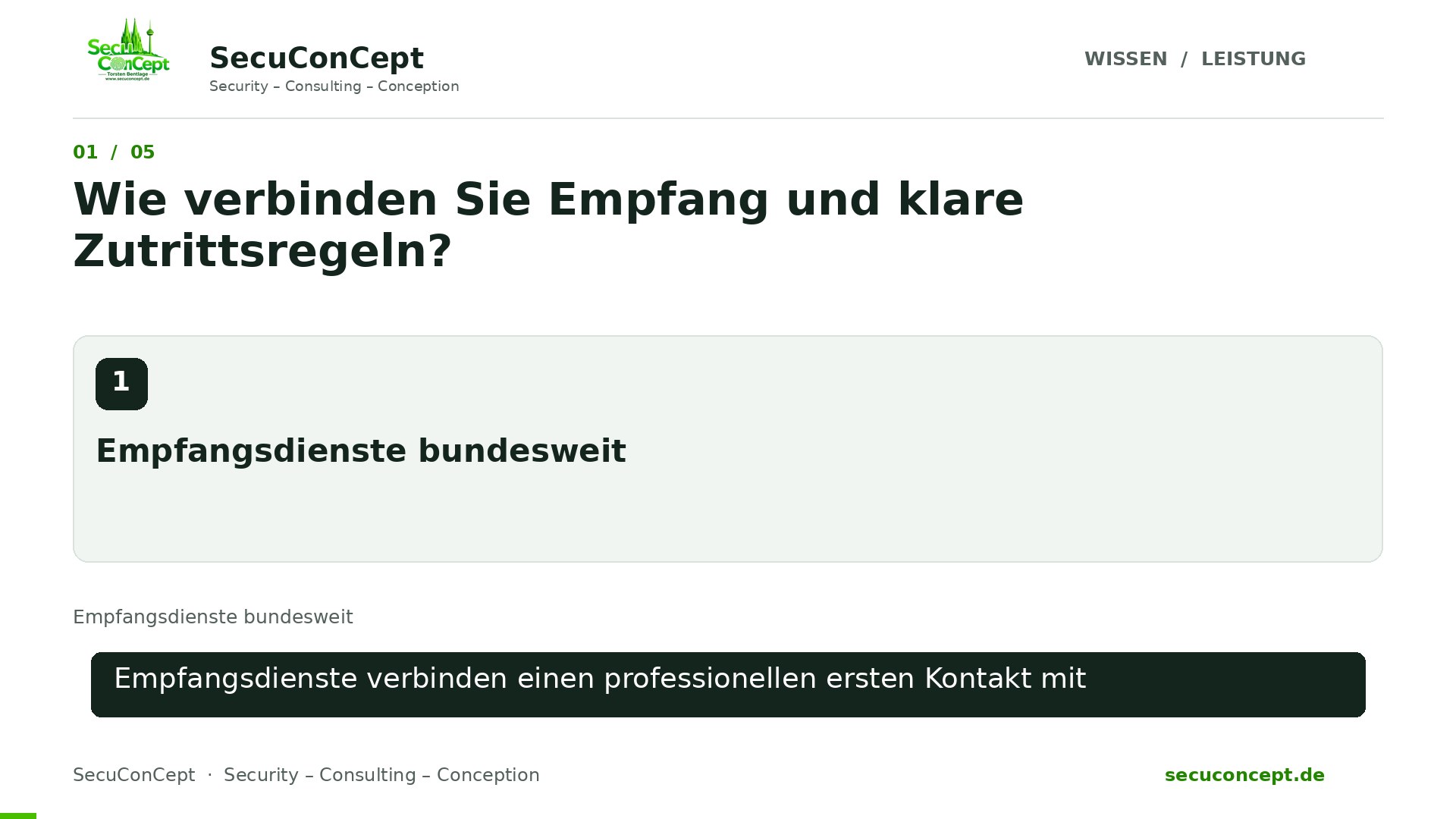 Vorschaubild: Empfangsdienste bundesweit