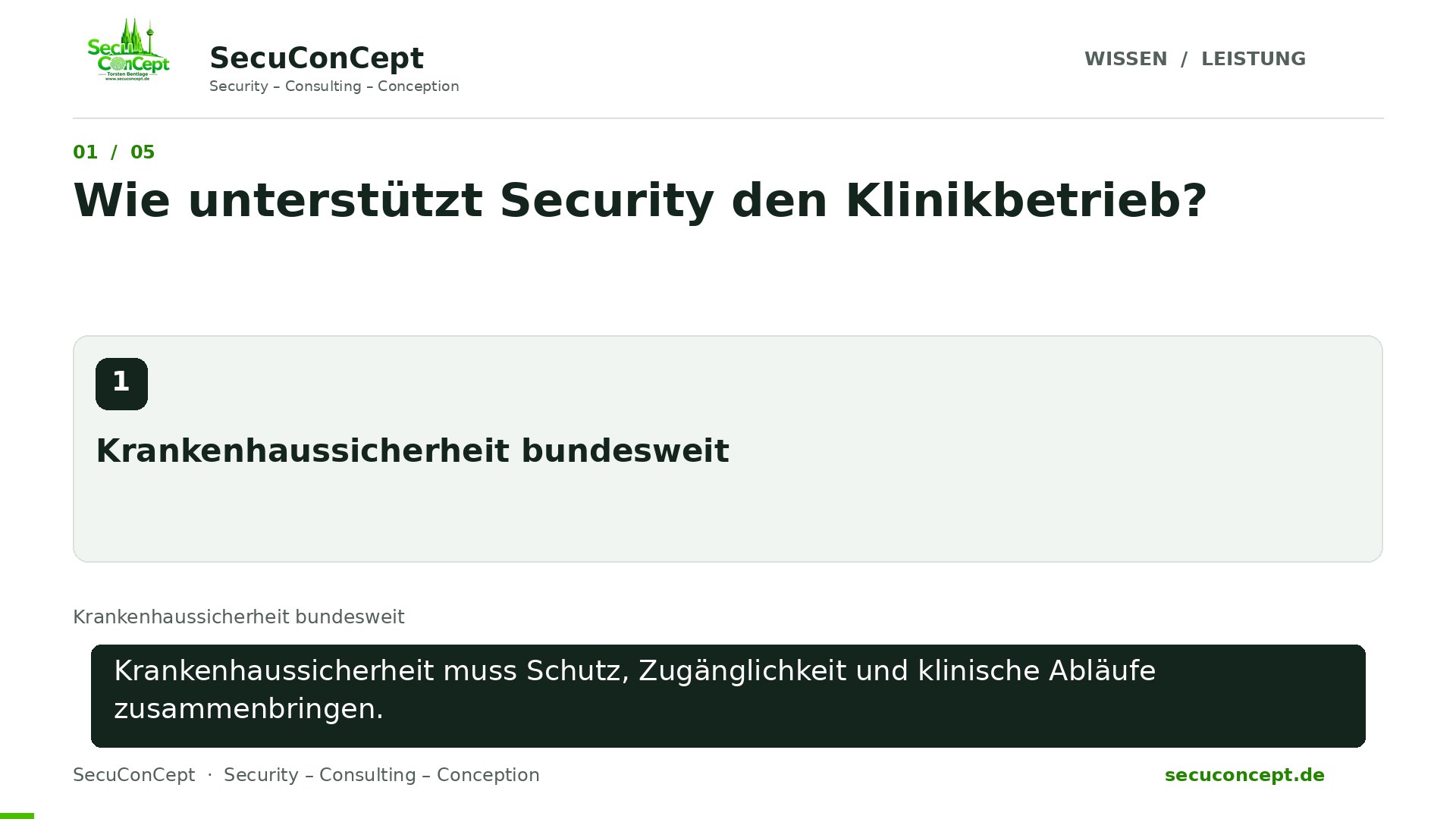 Vorschaubild: Krankenhaussicherheit bundesweit