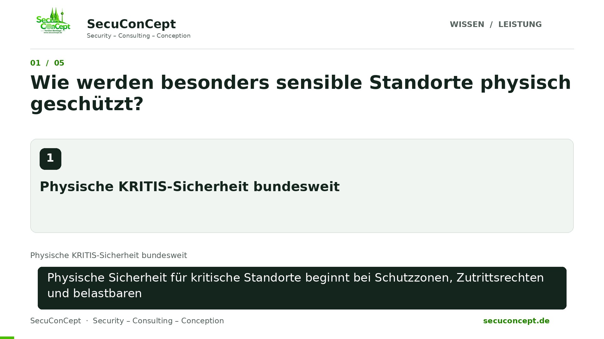 Vorschaubild: Physische KRITIS-Sicherheit bundesweit