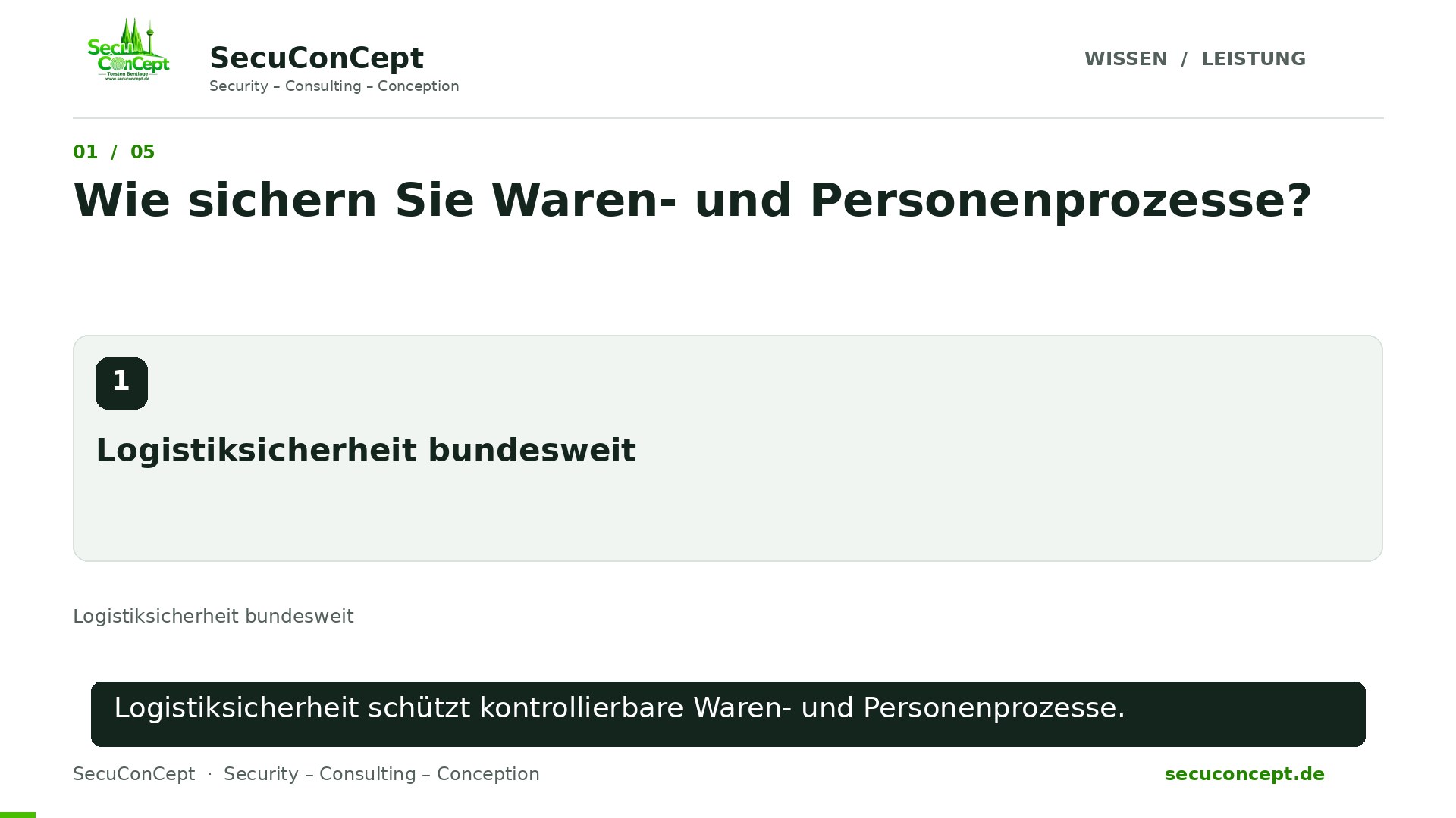 Vorschaubild: Logistiksicherheit bundesweit