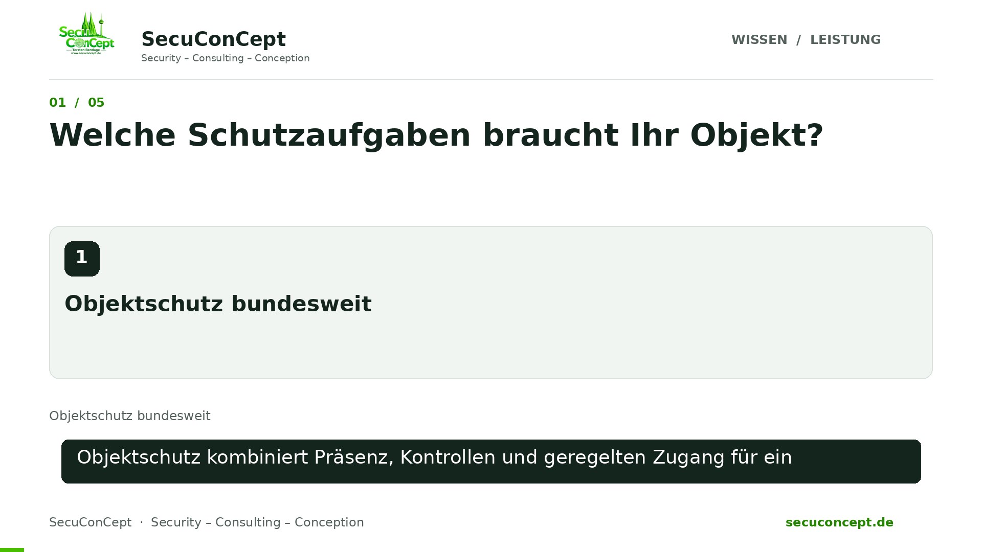 Vorschaubild: Objektschutz bundesweit