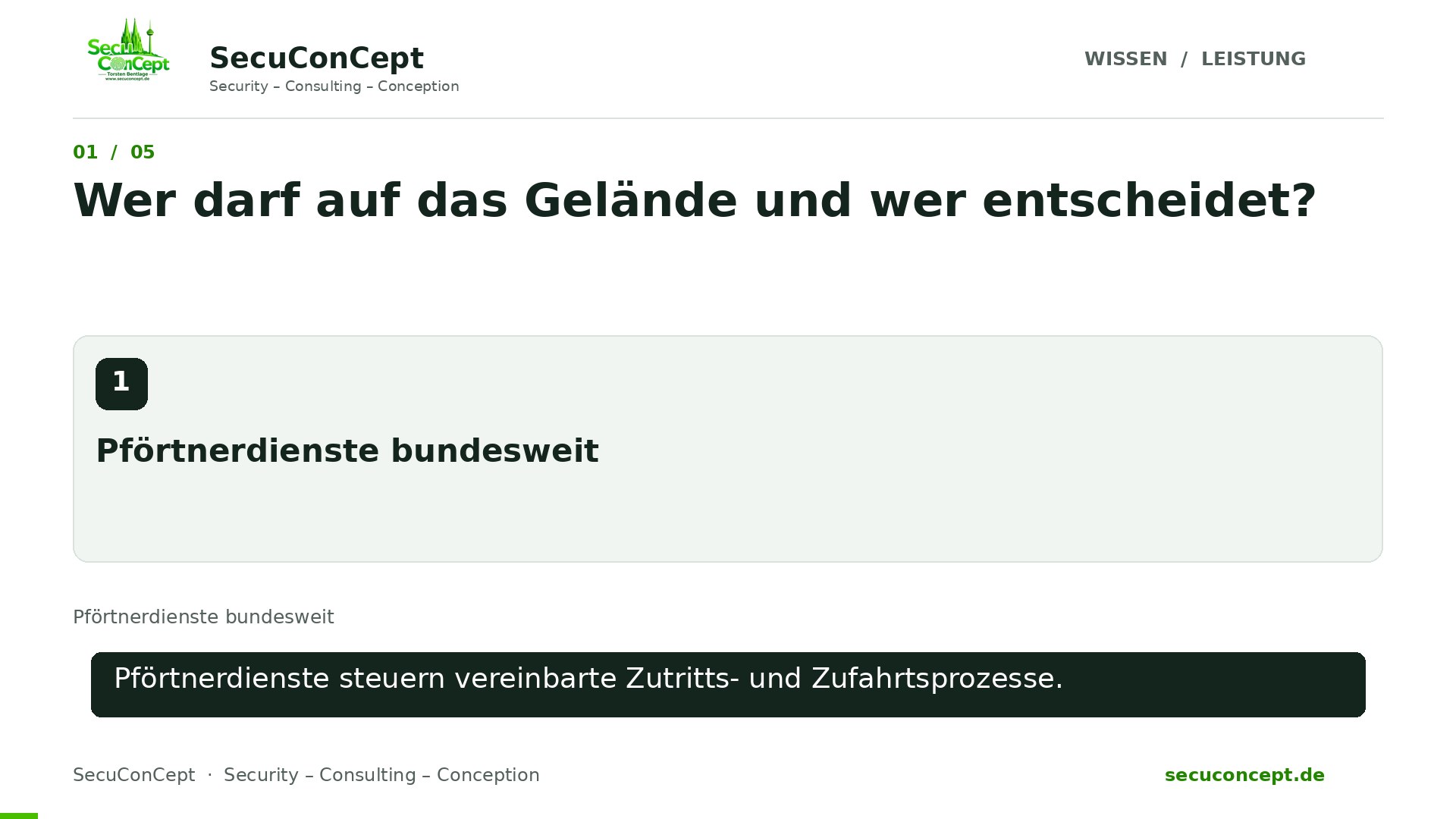 Vorschaubild: Pförtnerdienste bundesweit