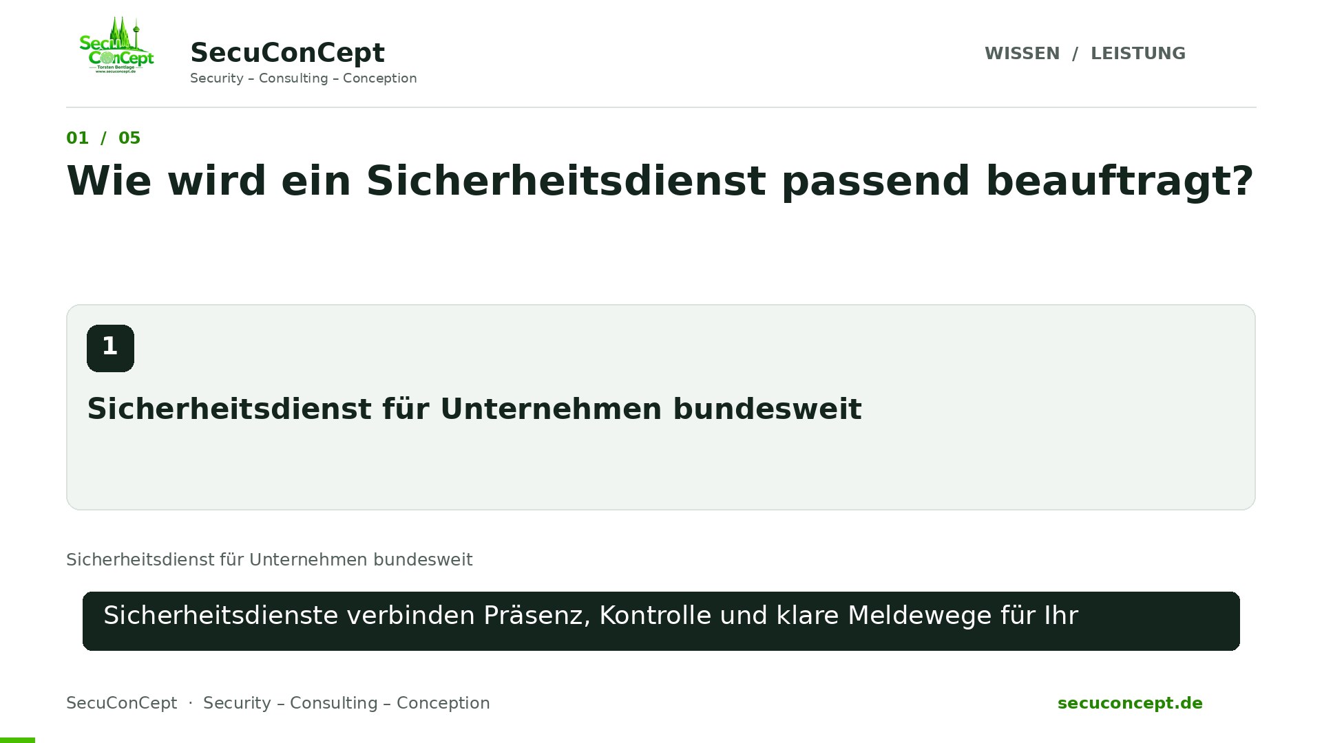 Vorschaubild: Sicherheitsdienst für Unternehmen bundesweit