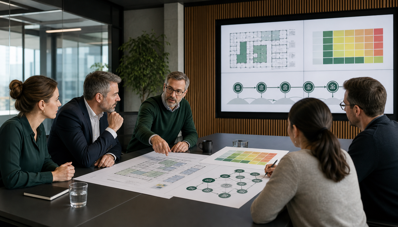 Fachliche Sicherheitsplanung mit Risikoanalyse, Gebäudeplan und abgestimmten Maßnahmen