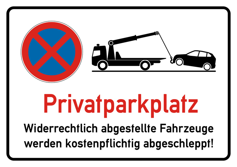 ks205 Kombi-Schild - spr68 SignParkRaum - Parken verboten ...