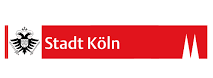 Logo der Stadt Köln mit dem Wappen und dem Schriftzug 'Stadt Köln' in roter Schrift.