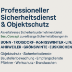 Professioneller Sicherheitsdienst & Objektschutz in Bonn, Troisdorf, Siegburg, Königswinter, Linz, Ahrweiler, Grafschaft & Euskirchen