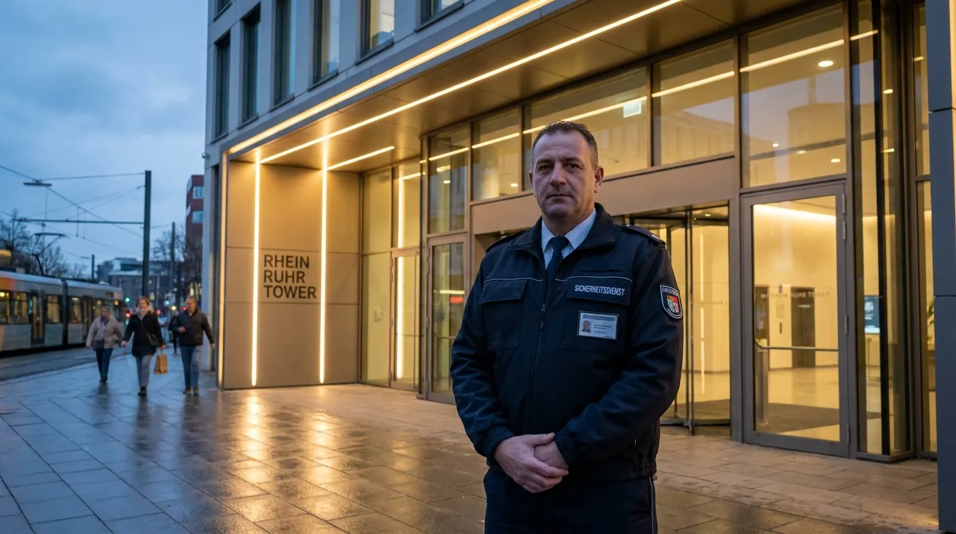 Objektschutz an einem kommunalen Gebäude in NRW