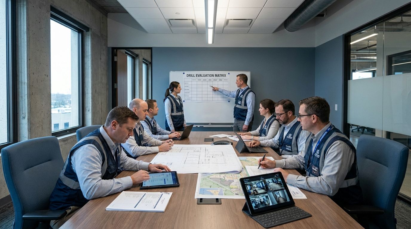 Auswertung einer Notfallübung