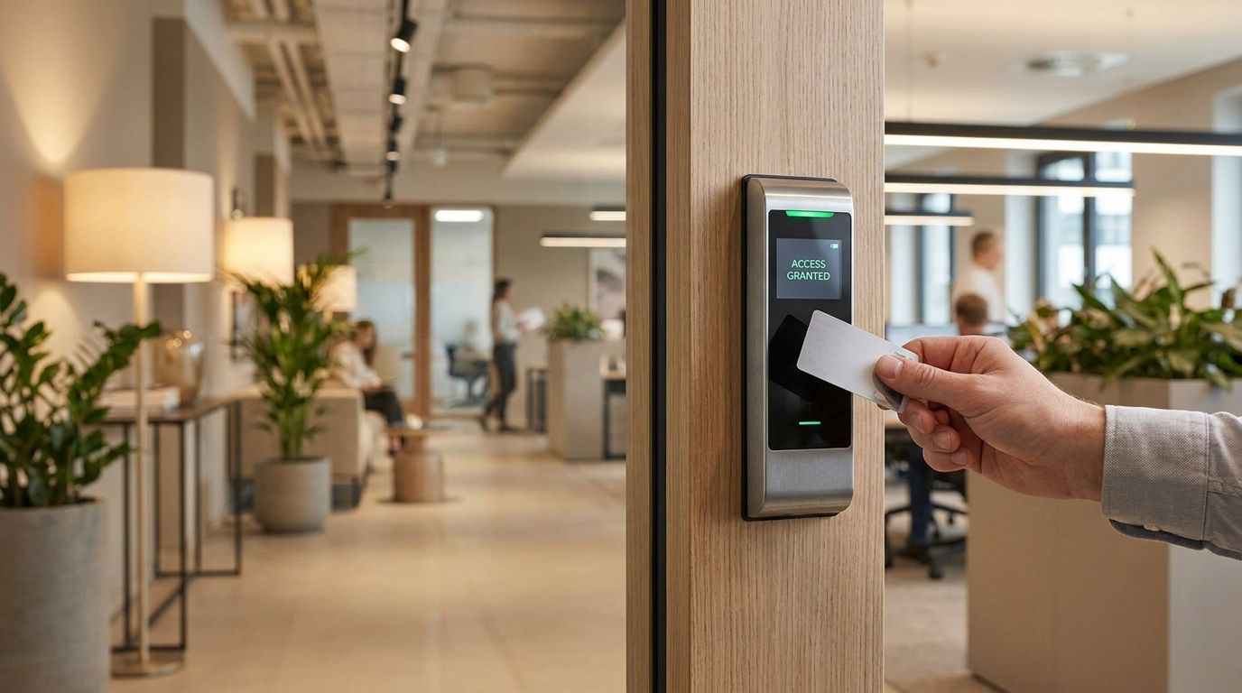 Elektronisches Zutrittskontrollsystem mit Kartenleser