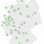 Top Sicherheitsdienst Deutschland 2026, SecuConCept Karte mit Standorten in NRW, ganz Deutschland