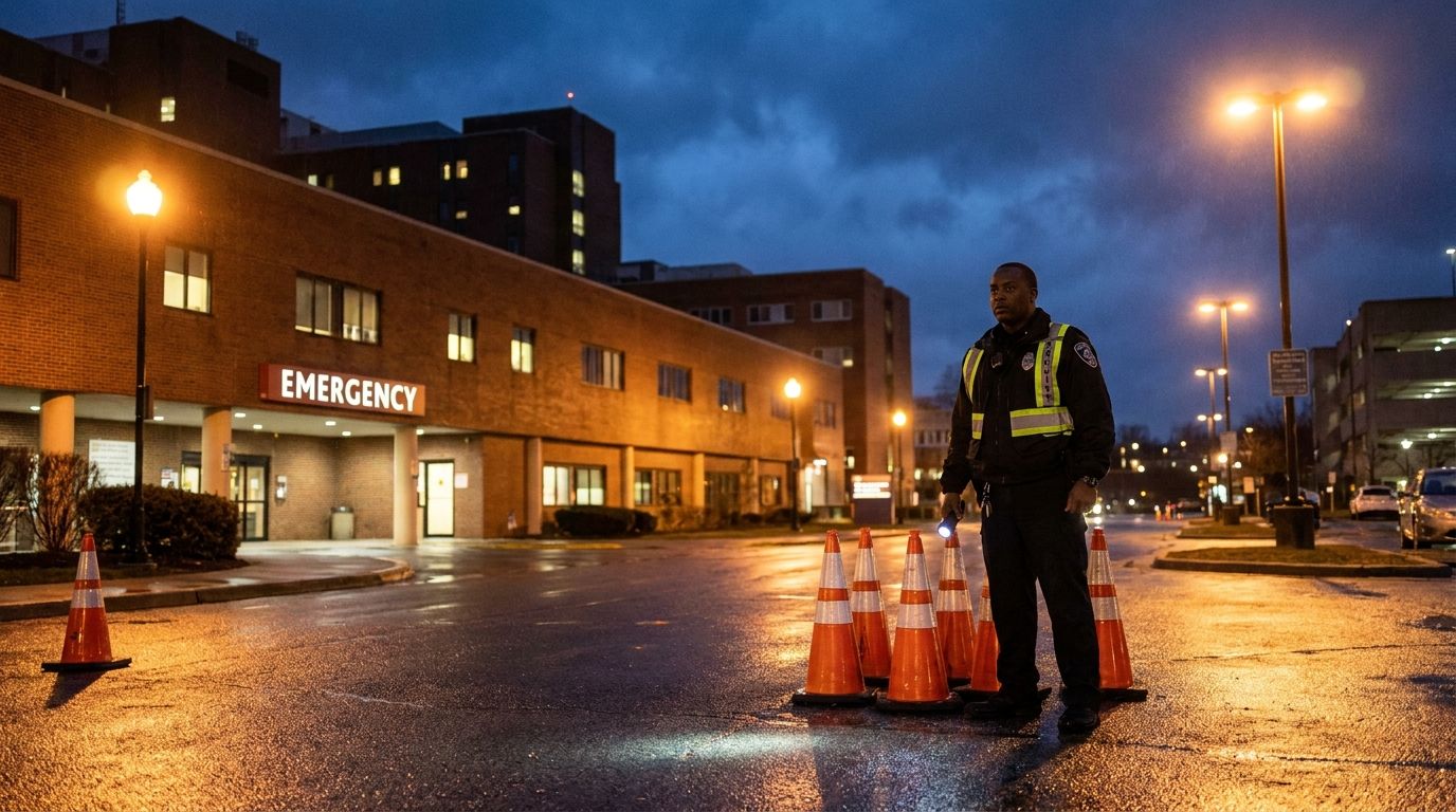 Sicherheitsdienst im nächtlichen Objektschutz
