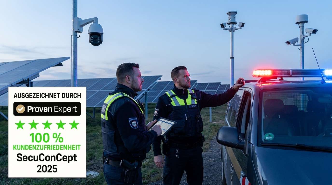Sicherheitsdienst an Solarpark