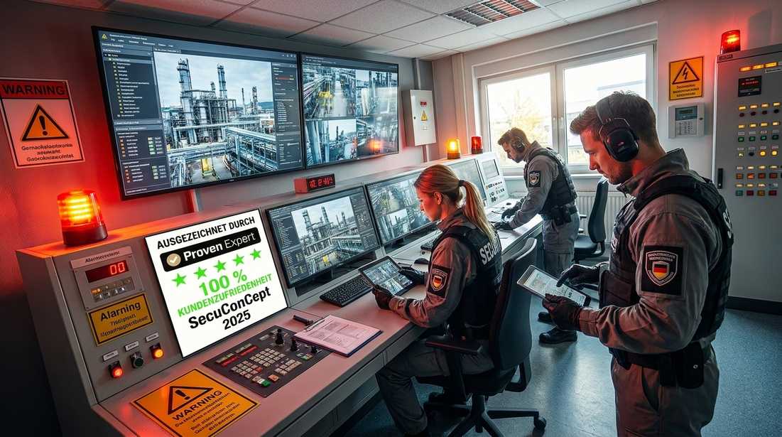 Moderner Sicherheitsdienst mit digitaler Technik