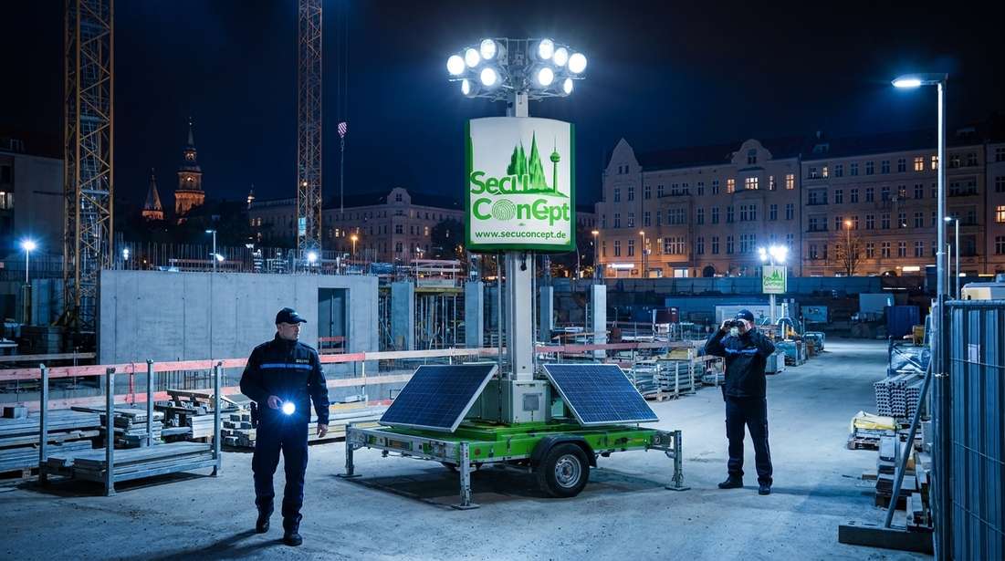 Baustellenbewachung bei Nacht in Berlin