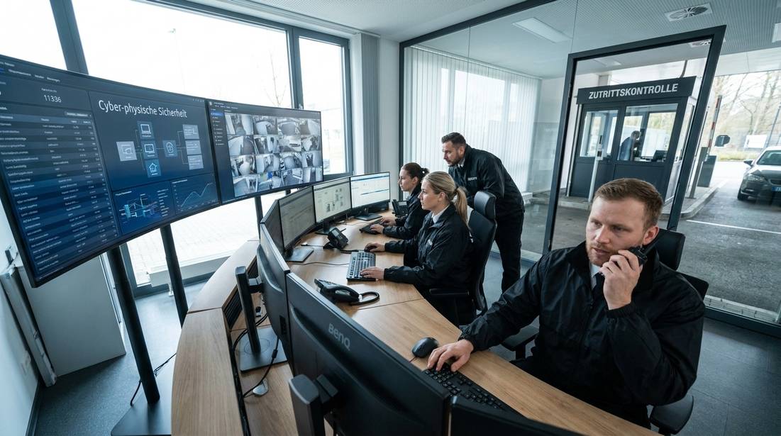 Moderne Sicherheitsleitstelle in Deutschland