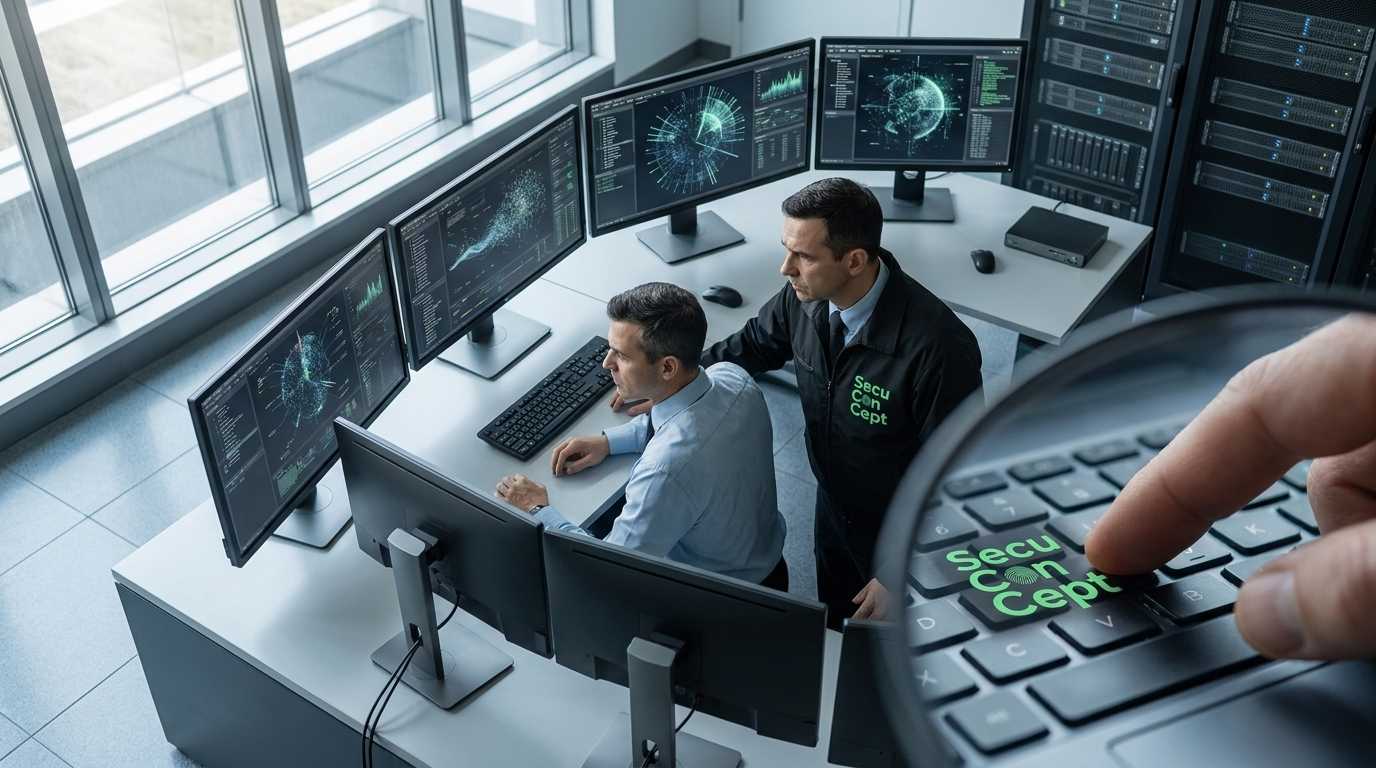 Mitarbeiter erkennt Cyberangriff in moderner Büroumgebung